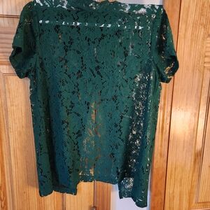 Emerald Green Short Sleeve Blouse